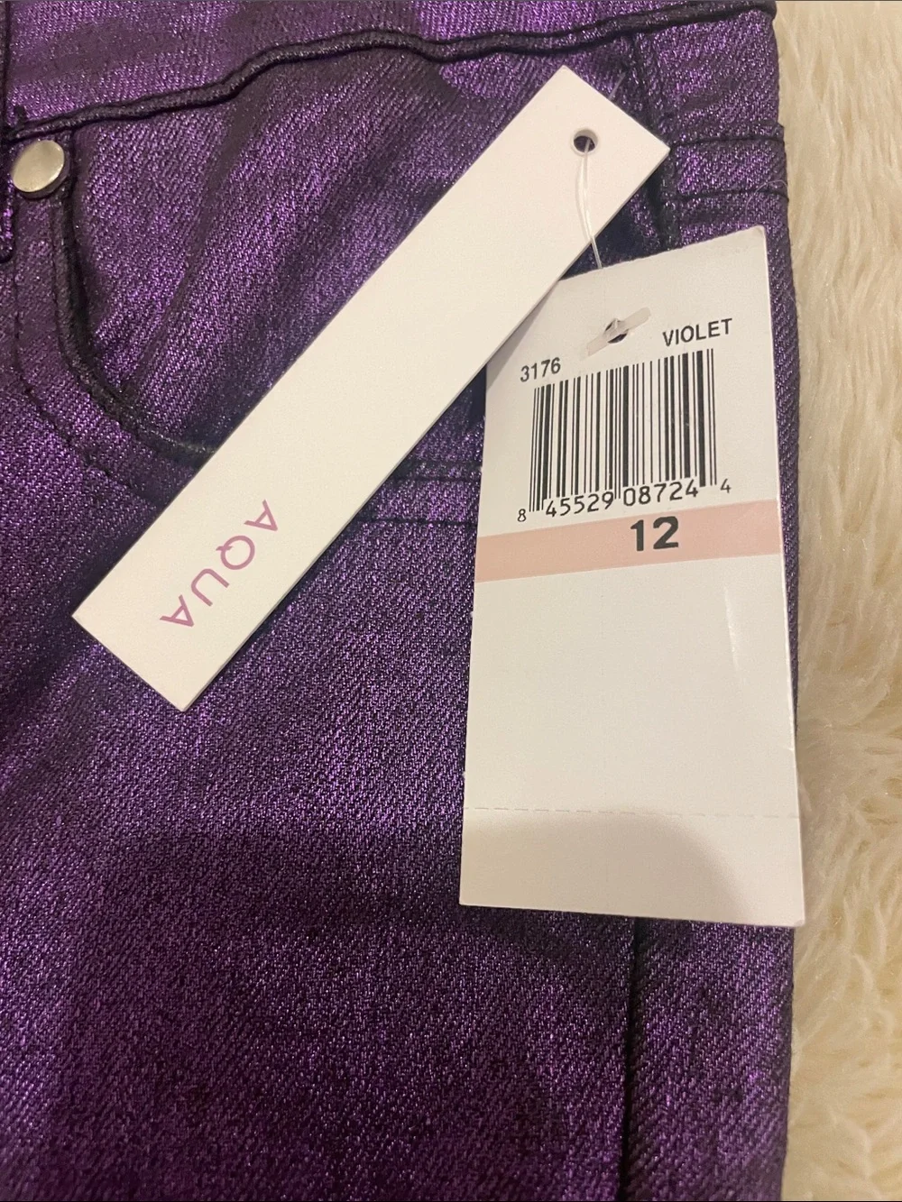 Aqua jeans metallic dress